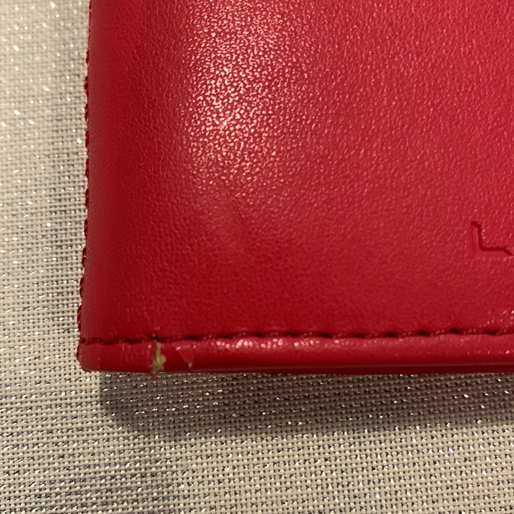 Lodis Red Wallet with detachable strap or wristlet. - Picture 7 of 9